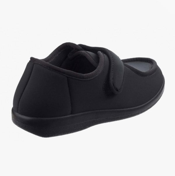 GBS Med NORTHWICK Womens Extra Wide Slippers Black