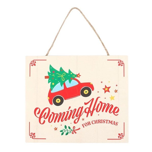 Serano Coming Home for Christmas Hanging Sign