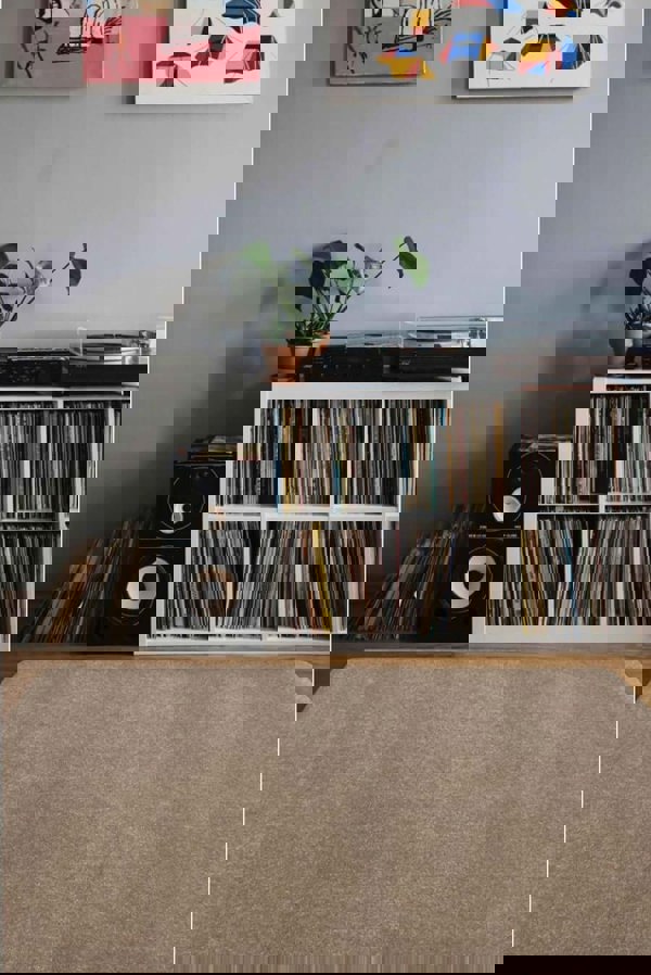 Eco-Friendly Recycled Low Pile Rug in Brown – The Rugs