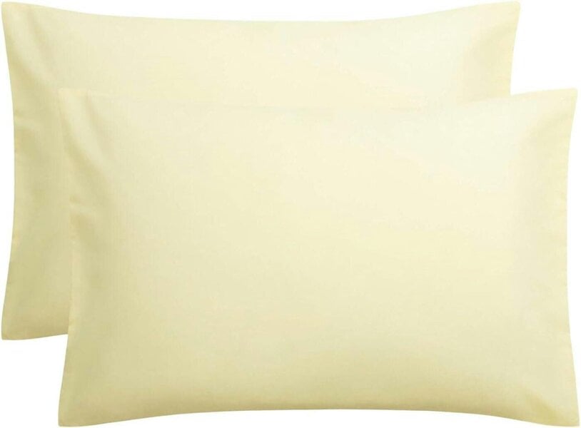 Night Zone Microfibre Pillowcases Pair – Soft Touch Hypoallergenic Easy Care Bed Linen - Cream