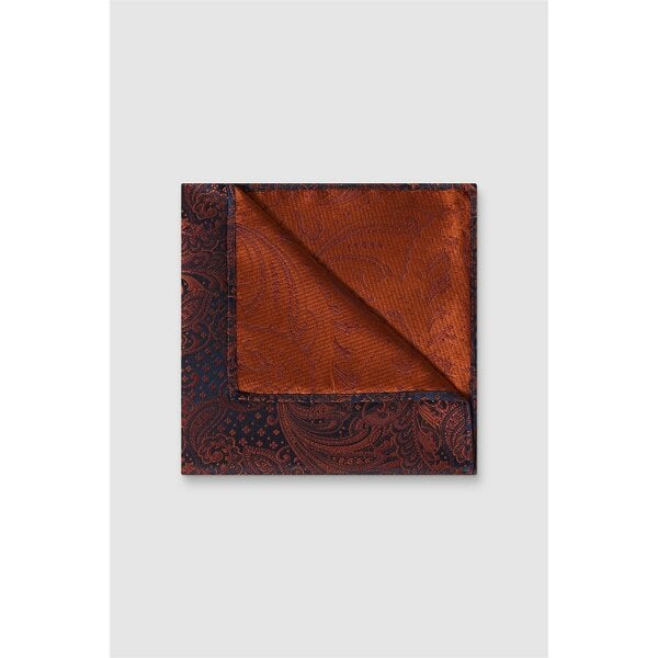 Antique Rogue Rust Paisley Pocket Square
