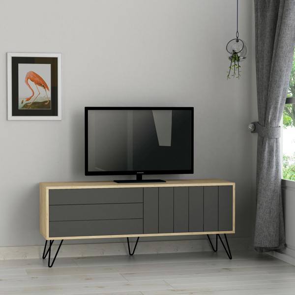 Decortie Picadilly Modern TV Unit Multimedia Centre Storage Cabinet 139cm for 55" TV