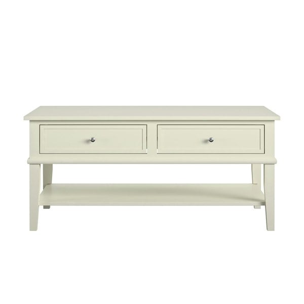 Dorel Home Franklin Coffee Table with 2 Drawers White