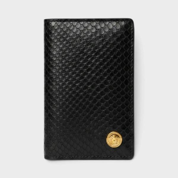 Versace Medusa Bi-fold Wallet Ayer Printed Black