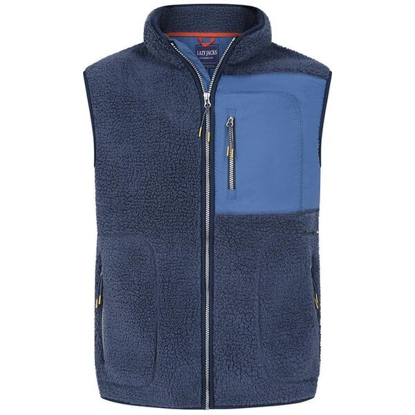 Lazy Jacks LJ852 - Men's Sherpa Fleece Gilet - Marine