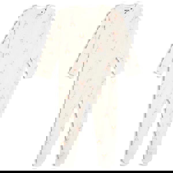 Mini Cuddles Baby Girls 2pk Rainbow Printed Sleepsuits, Multicolour