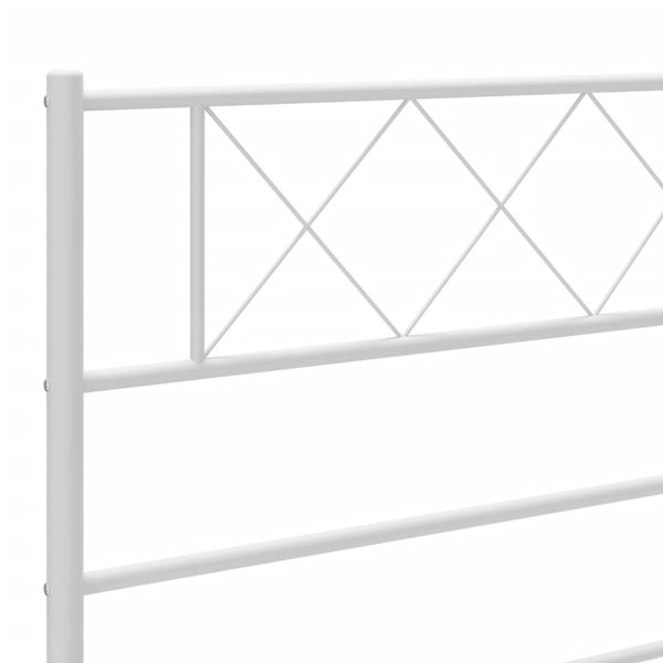 Berkfield Metal Headboard White 105x90 cm
