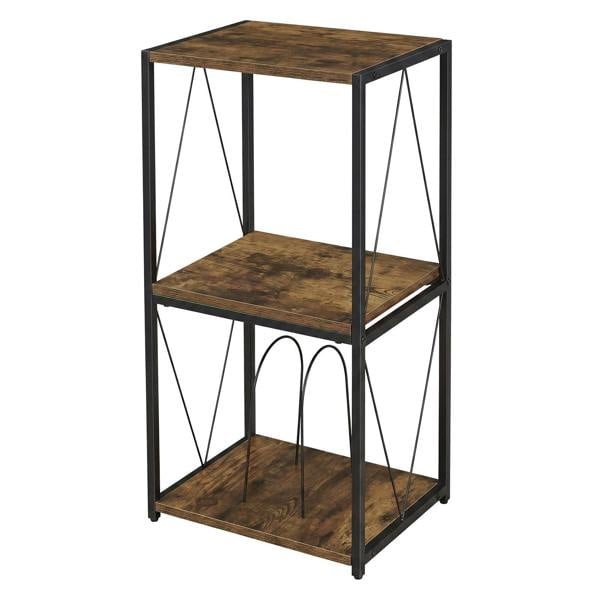 Levede Retro Record Player Stand 3 Tier Storage for Vinyl Records Brown