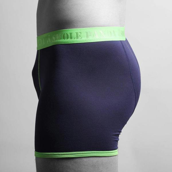 SWOLE PANDA Bamboo Boxers - Navy / Green Band