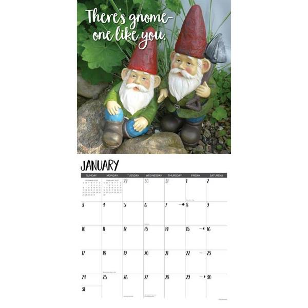 Garden Gnomes Calendar 2027, Wall Calendars, Month To View, Lifestyle, Gift