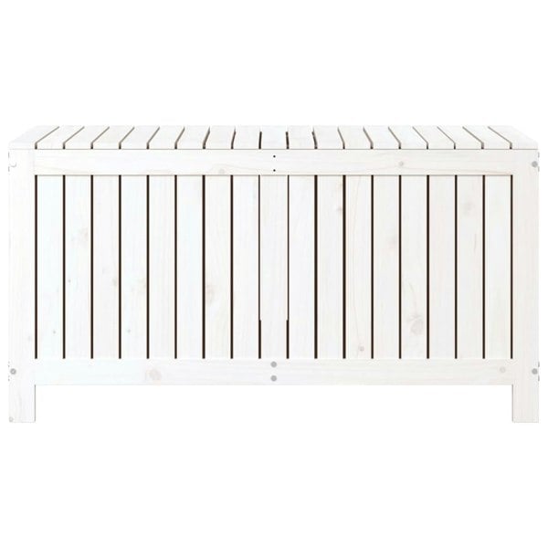 Berkfield Garden Storage Box White 121x55x64 cm Solid Wood Pine