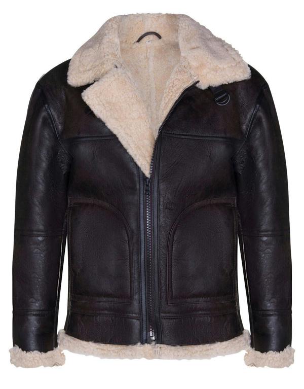 Infinity Leather Mens B3 Shearling Sheepskin Aviator Jacket-Gloucester