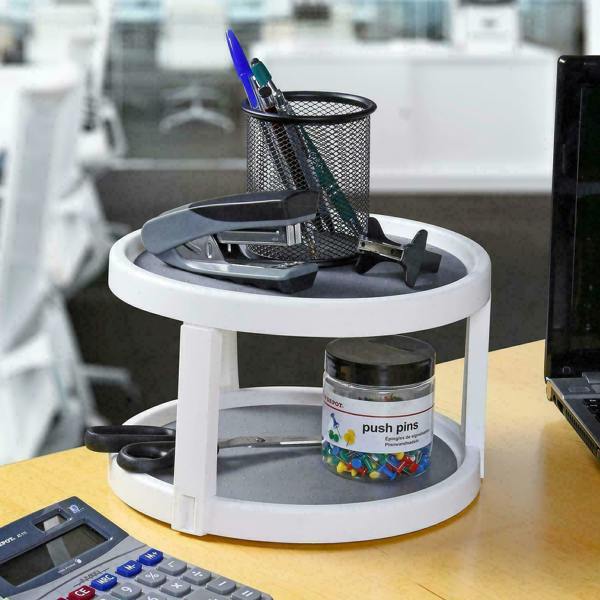 HYGRAD BUILT TO SURVIVE 3/2 Tier Shelf Jar Rack Holder Cupboard Corner Organiser Storage Kitchen Tool UK