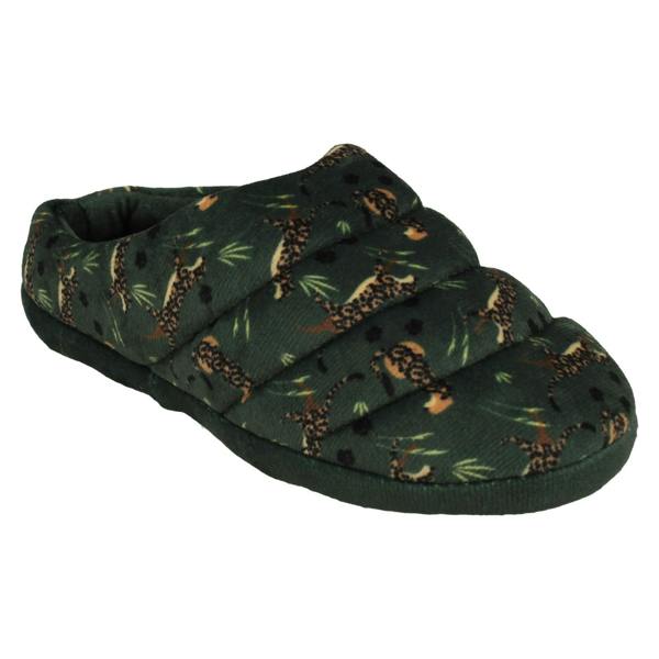 Clarks Childrens Clarks Print Detailed Mule Slippers Fluffy Slide