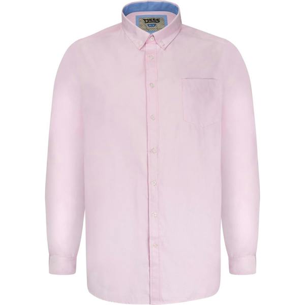 Duke Mens D555 Richard Oxford Kingsize Long-Sleeved Shirt - Pink - 