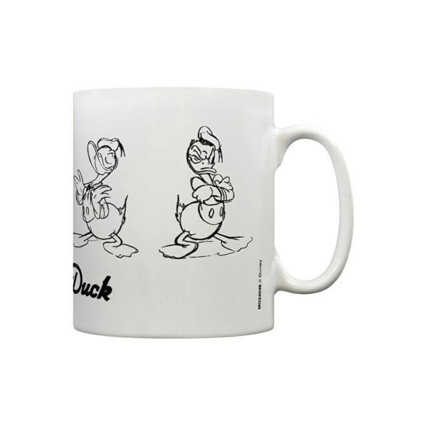 Disney Sketch Donald Duck Mug - White