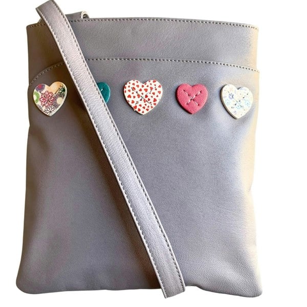 Mala Leather Lucy Leather Crossbody Bag – Heart Appliqué