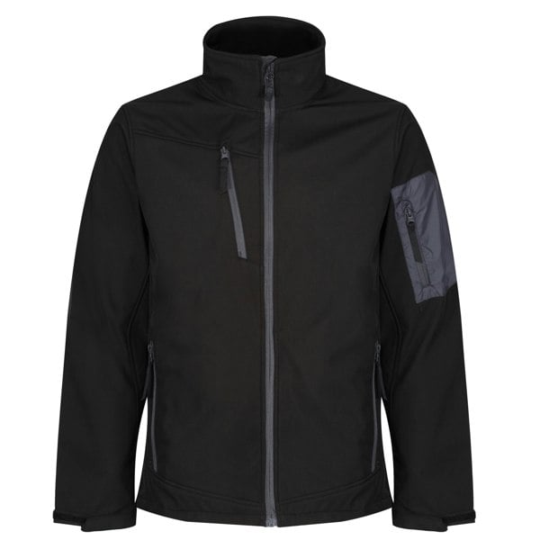 Regatta Standout Mens Arcola 3 Layer Softshell Jacket (Waterproof And Breathable) - Black / Seal Grey