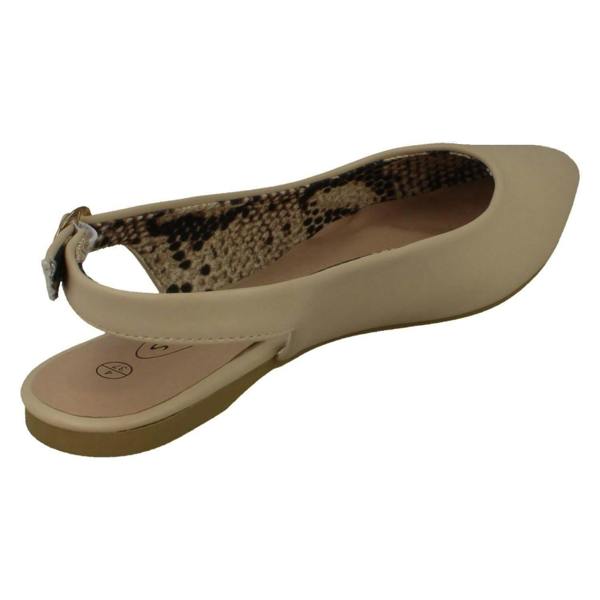 Spot On Ladies Spot On Flat Slingback Pointed Toe Shoes F80461