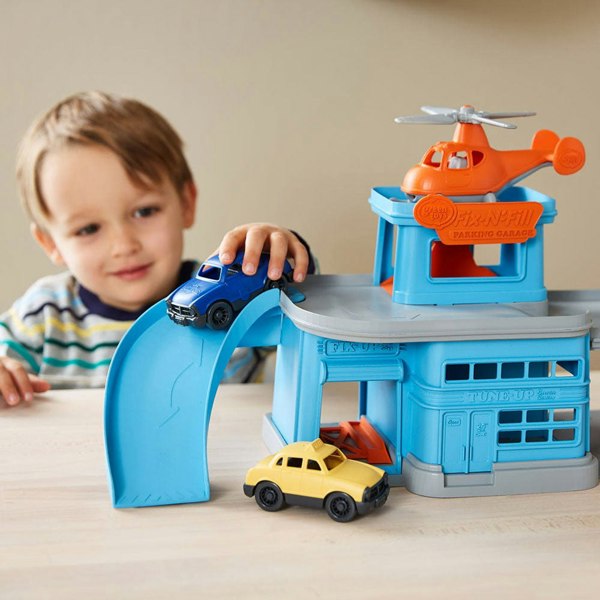 Green Toys Parking Garage Playset - Made From 100% Recycled Plastic