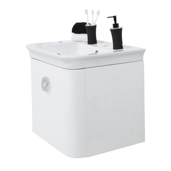 Adelphi White Bathroom sink with Storage