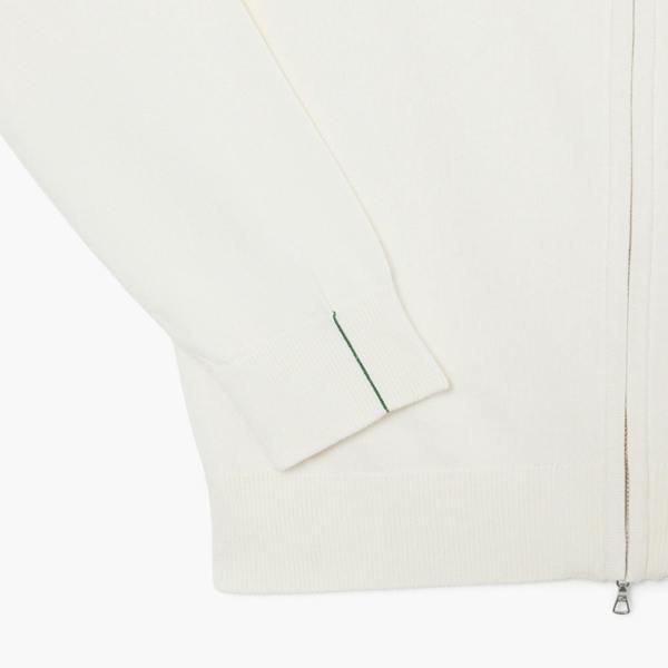 Lacoste AH1957 Full Zip High Neck Cotton Knit