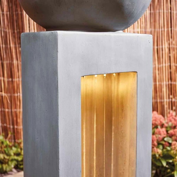 Serenity Garda Falls Outdoor Garden Water Feature with LED Lighting