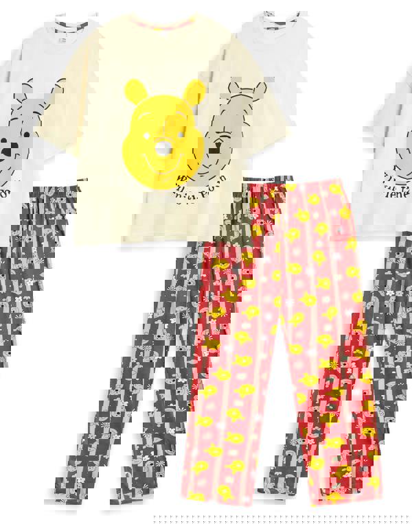 Disney Womens Multicoloured Winnie The Pooh Short Sleeve Long Leg Pyjama Set