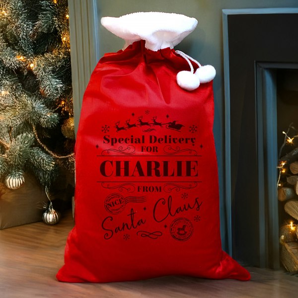 Personalised Memento Company Personalised Special Delivery Red Sack