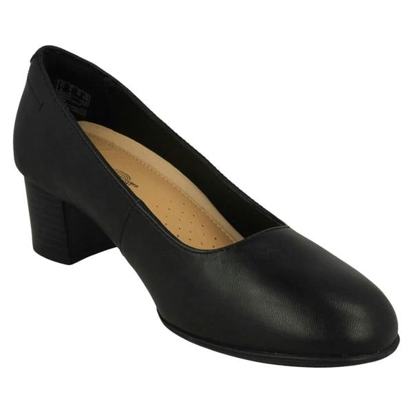 Clarks Ladies Clarks Block Heeled Court Shoes Linnae Pump