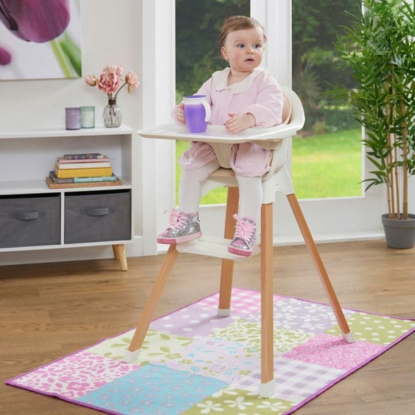 Liberty House Toys Kids High Chair – White and Beechwood