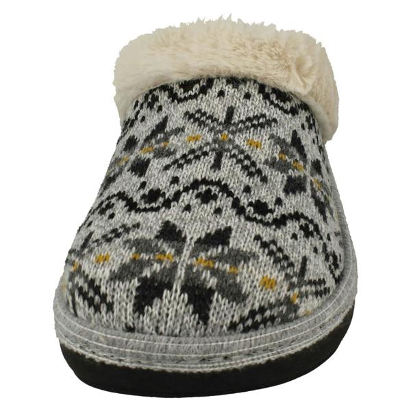Padders Ladies Padders Lusekofte Detailed Mule Slippers Sorrel
