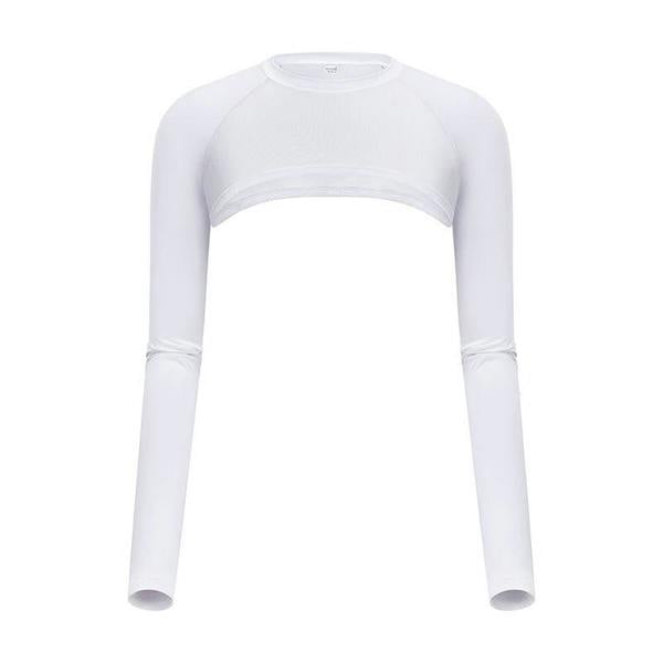 Anniou UPF 50+ Ice Silk Golf Mesh Shrug - white
