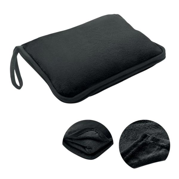 MidOcean 2 in 1 Cozy Travel Pillow Set - Black - 