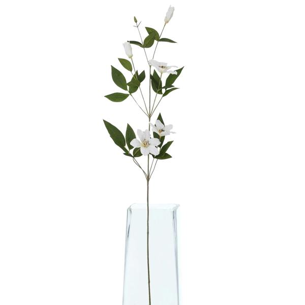 Hill Interiors Florida Clematis Artificial Flower - White/Green - 