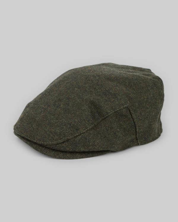 Steel & Jelly Green Donegal Tweed Flat Cap