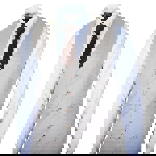 TruClothing IM1 - Men's Classic Plain Cream 3 Piece Suit