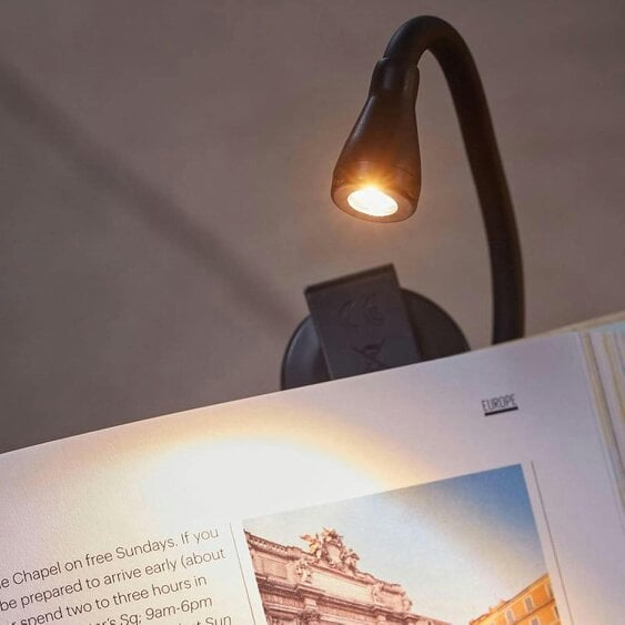 Rechargeable Stepless-Dimming Clip-On Book Light