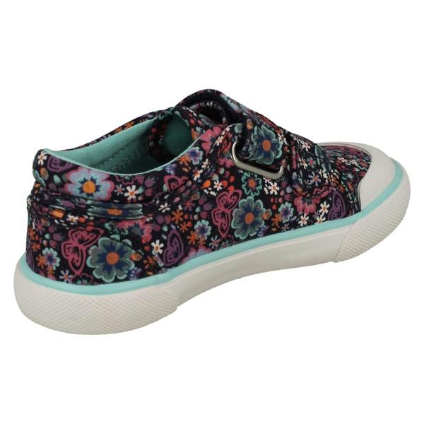 Start-rite Girls Startrite Machine Washable Floral Detailed Canvas Shoe Garden