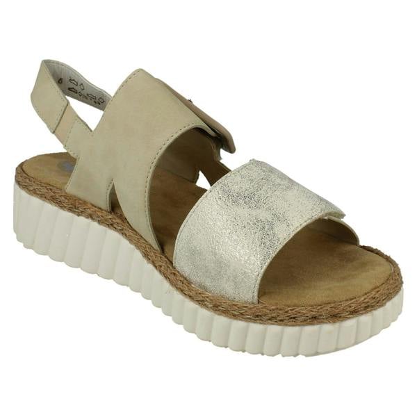 Rieker Ladies Rieker Extra Wide Fit Buckle Detailed Summer Sandals 69260