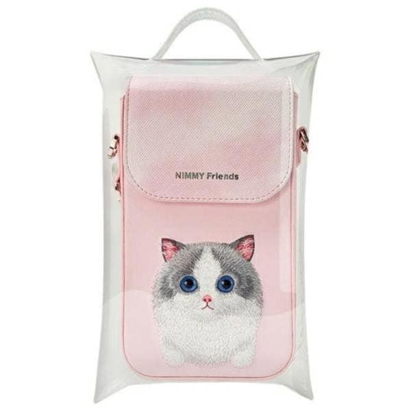 Nimmy Friends Big Eyed Pet 2.0 Cat Phone Bag Pink - N-XDY-SJB-07