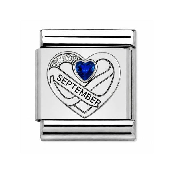 Serafina Birthstone Heart Charm | Italian Style Bracelet Charm