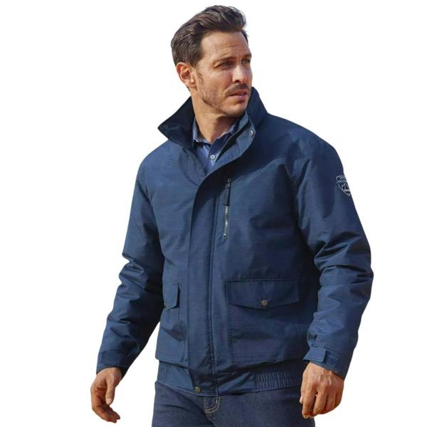 Atlas For Men Mens Water Repellent Detachable Parka - Navy - 