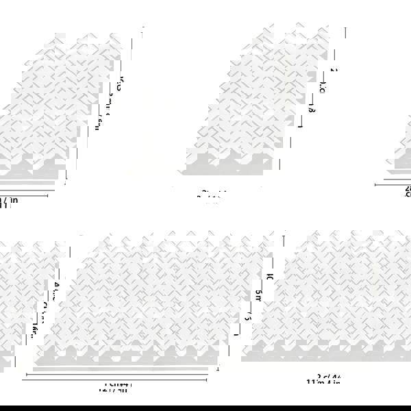 WT3D2005 - White Herringbone Glossy 3D Sticker Tile 28 x 20cm (11 x 8 in) - 8pcs in a pack