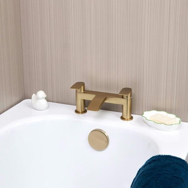 Flode Falun - Bath Filler - Brushed Brass