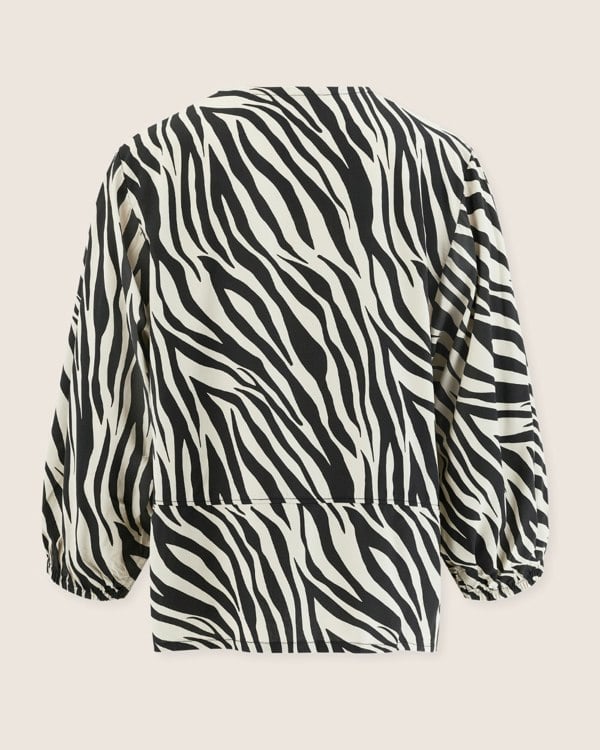 Blake Multicolour Zebra Streak Print Tie Front Top - image 4