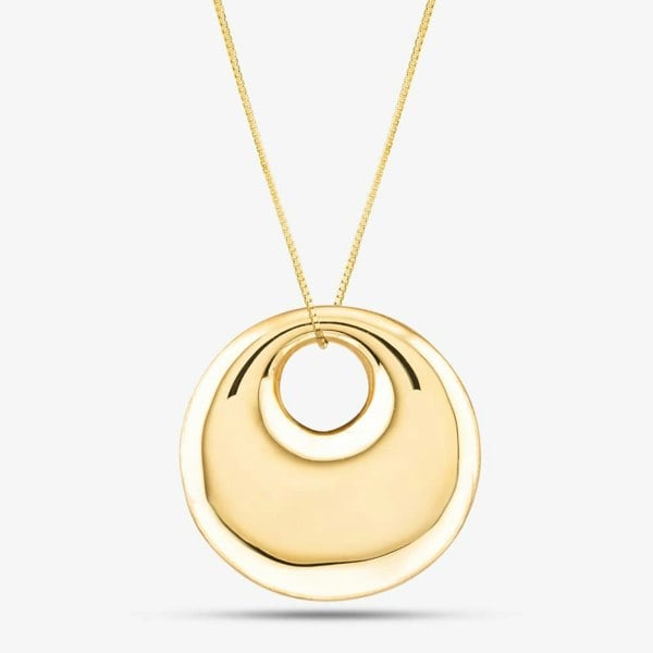 T. H. Baker 9ct Yellow Gold Open Disc Pendant GP2167 GN141