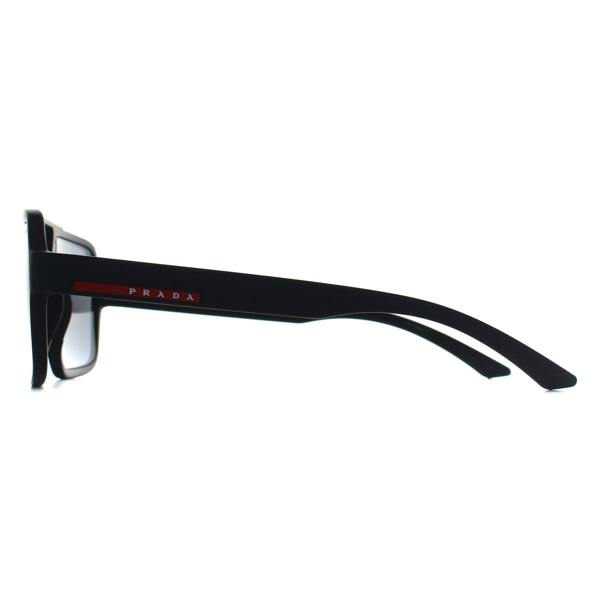 Prada Sport Sunglasses PSA06S DG002G Black Rubber Dark Grey Polarized