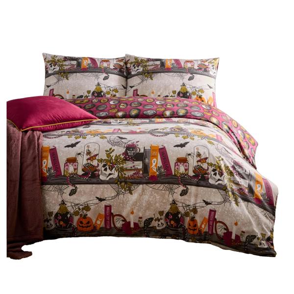 Furn Ultimate Reversible Velvet Printed Duvet Cover Set - Multicoloured - 