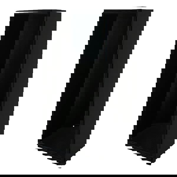 Sturdy black gas bottle locker designed for 6kg bottles, featuring a textured interior and a sleek, minimalist exterior